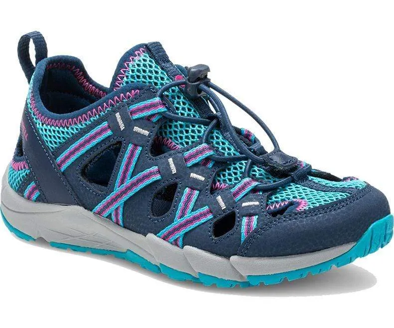 Merrell Kids Hydro Choprock Sandals- Navy/ Turquoise